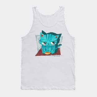 Blue-green kitten's diet Tank Top